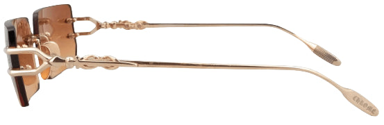 CHROME HEARTS 'LORDIE' GOLD/BROWN SUNGLASSES