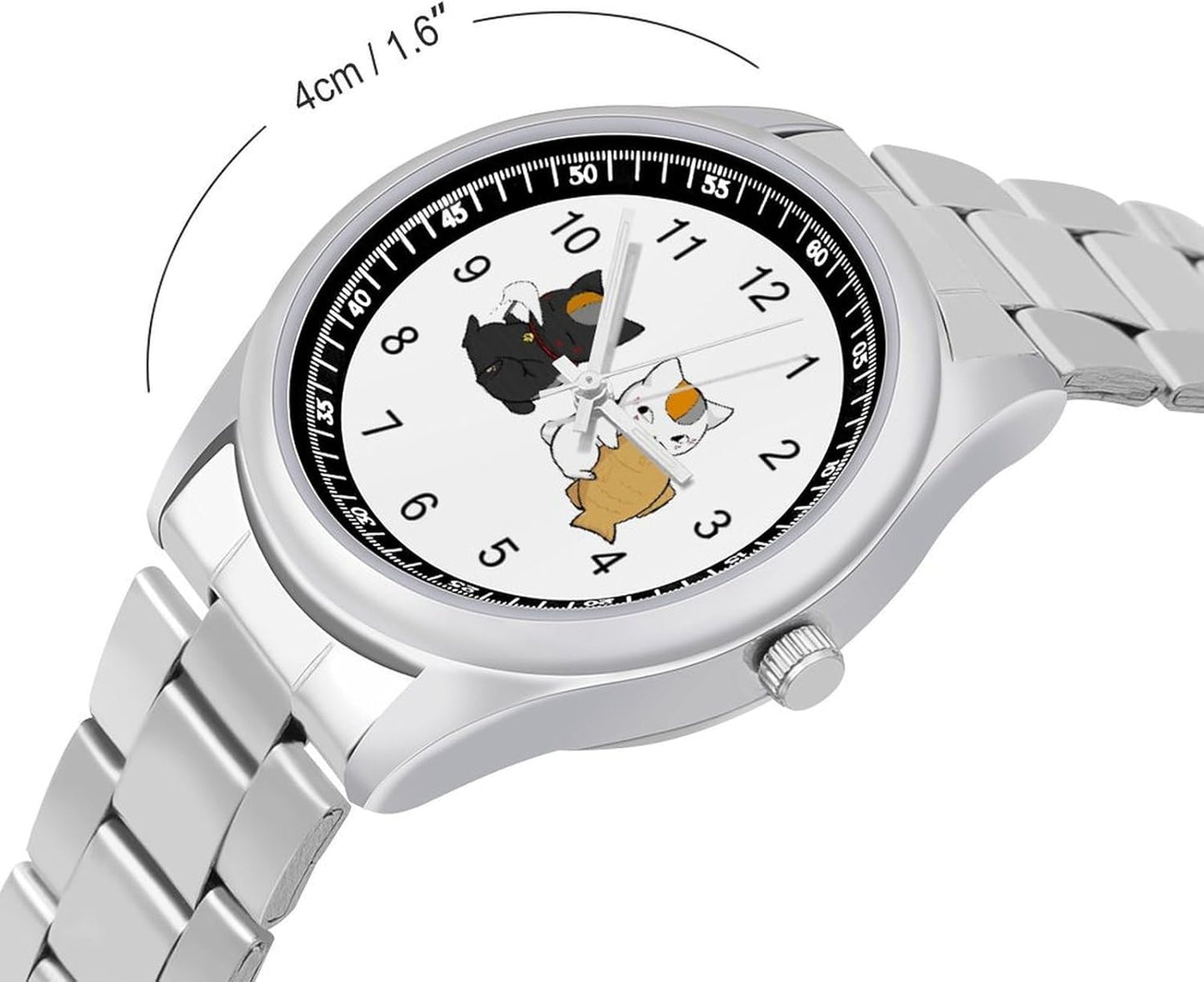 Nyanko Sensei Wristwatch, Anime, Inexpensive, Wristwatch, Stylish, Simple, Fashionable, Lightweight, Simple Dial, Easy to Read, School, Work, Gift, Women's Wristwatch, Men's Wristwatch, Anime/Moe