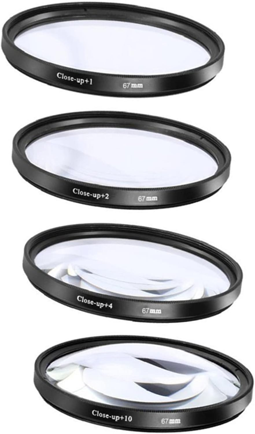 2023 49-77mm +1+2+4+10 Close Up Filter Optical Magnifier Camera Macro Lens Set for Nikon Pentax Sony DSLR