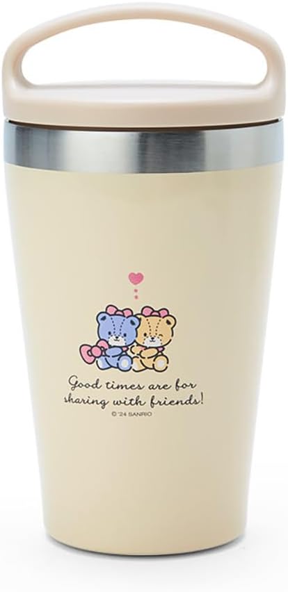 Sanrio 951587 Sanrio Steel Cup Stainless Steel Tumbler with Handle, Hello Kitty, Hello Kitty, 6.3 x 3.3 x 3.3 inches (16 x 8.5 x 8.5 cm), Stainless Steel Tumbler with Handle, Character 951587