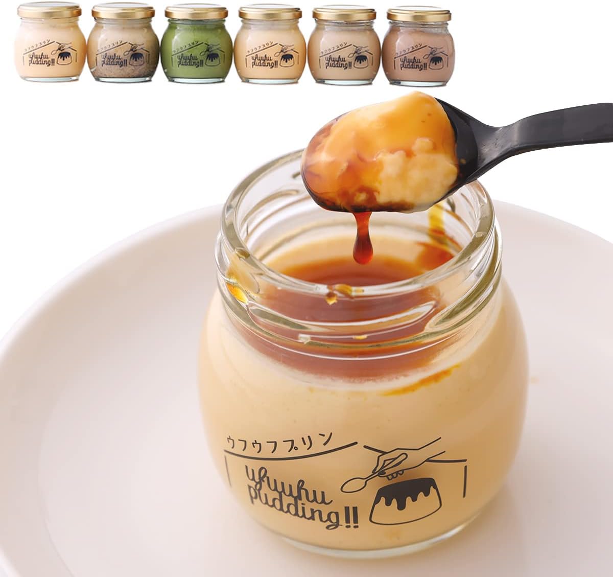 Gift Pudding (Ufuf Garden Scalloped Raw Pudding) Dessert, Sweets, Gift, Ordered Sweets (Gift Japanese Pudding, 6 Pieces)