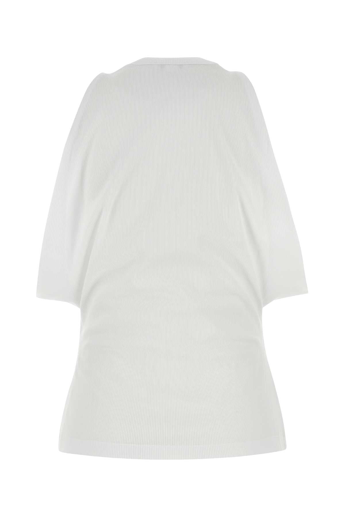 Alexander Mcqueen アレクサンダーマックイーンホワイトストレッチコットントップ - Image 2
