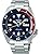 Seiko SRPD53 Men's 5 Sports SKX Sports Style Automatic Mechanical Wristwatch, Limited Edition, Blue x Red, blue/red, Bracelet Type