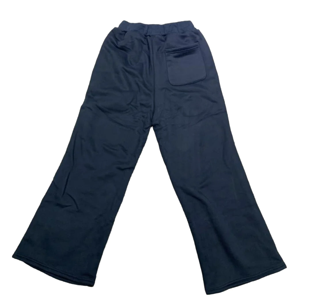 KAPITAL 'FLEECE' FLARE NAVY SWEATPANTS