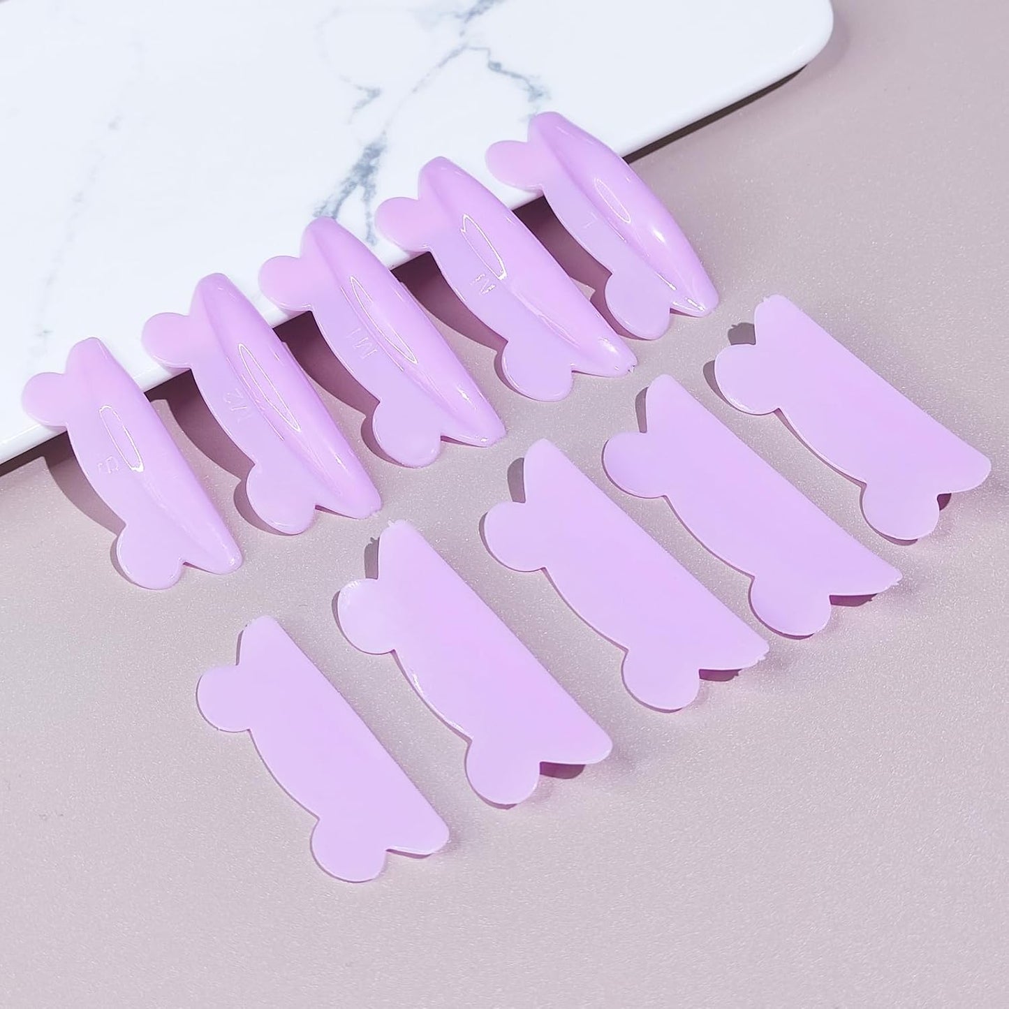 Libeauty Eyelash Perm Pad Cute Mouse Shaped Reusable Eyelash Lift Shield Self Adhesive Super Soft Eyelash Perm Rod 10pcs/5 Sizes Eyelash Perm Tool