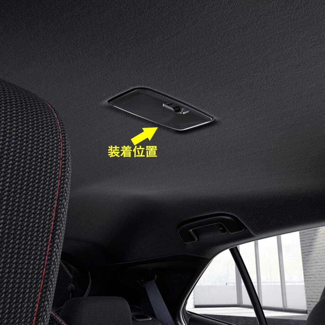 [Hayasi car] Front + Rear Room Lamp Panel Cover Garnish (Rear, Black) Compatible with Toyota Corolla Sport & Touring 210 Series 2018