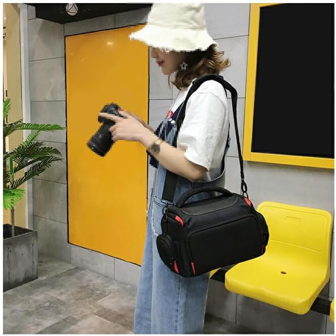 LUNBER-ARMOR COOLPIX P1100 REF Camera Bag, Men's, Shoulder Handbag, Shoulder Strap Attached, Compatible with DSLR and Lens Storage, Camera Case, Belt Loop, Nikon Coolpics P1100, SLR Camera Bag, Girls,