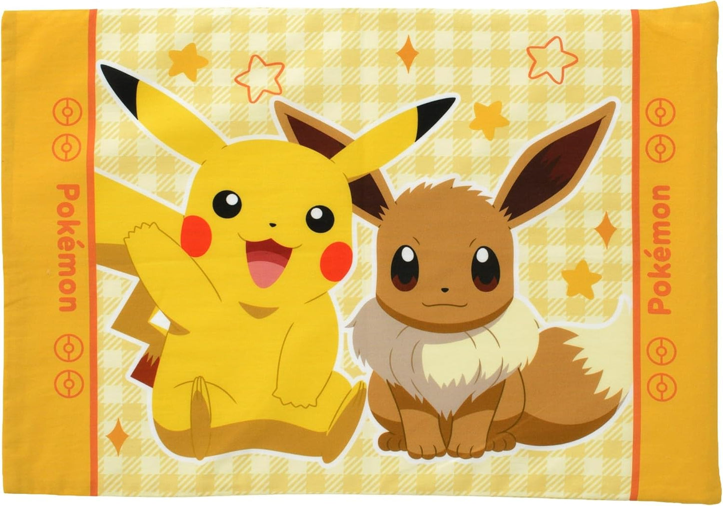 MORIPiLO Children's Pillow, Pokemon, Skin Friendly, 100% Cotton, Characters Cotton, Washable Pillow, Low Pillow, Pillow, Ester Pillow, Approx. 11.0 x 15.4 inches (28 x 39 cm) (Pokemon NL Check)