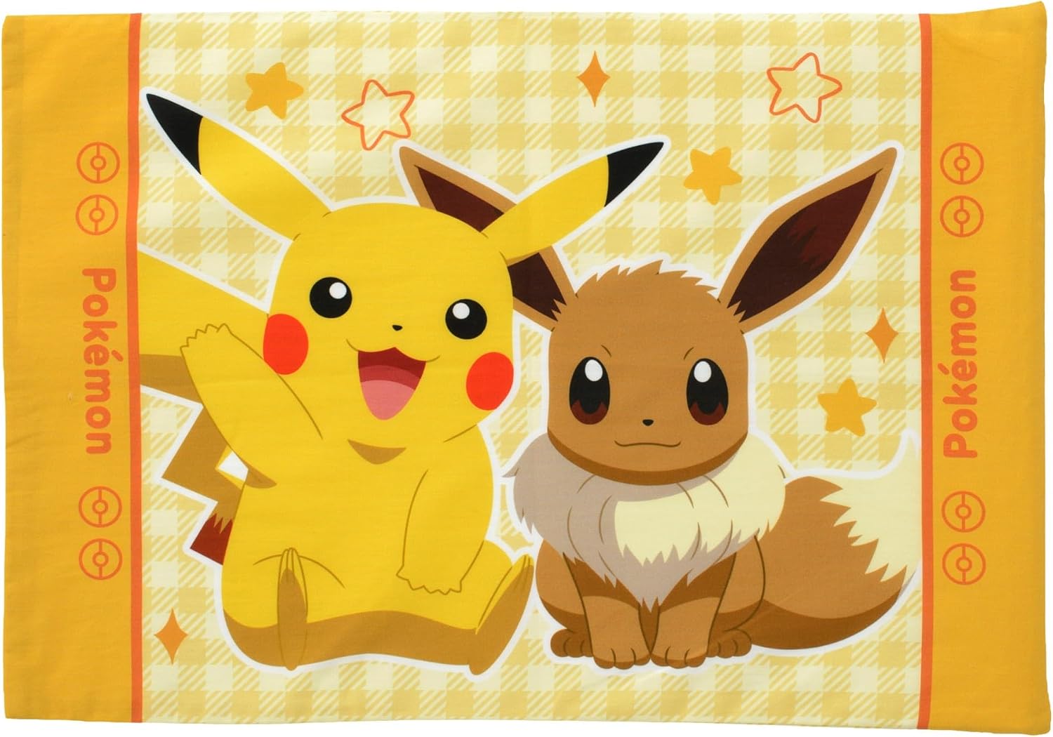 MORIPiLO Children's Pillow, Pokemon, Skin Friendly, 100% Cotton, Characters Cotton, Washable Pillow, Low Pillow, Pillow, Ester Pillow, Approx. 11.0 x 15.4 inches (28 x 39 cm) (Pokemon NL Check)