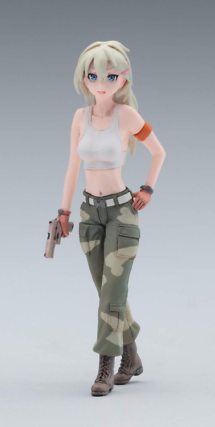 Hasegawa Egg Girls Collection No.11 1/20 Lucy McDonnell (Army) w/Fuse 500 Resin Figure & Non-Scale Plastic Model SP423