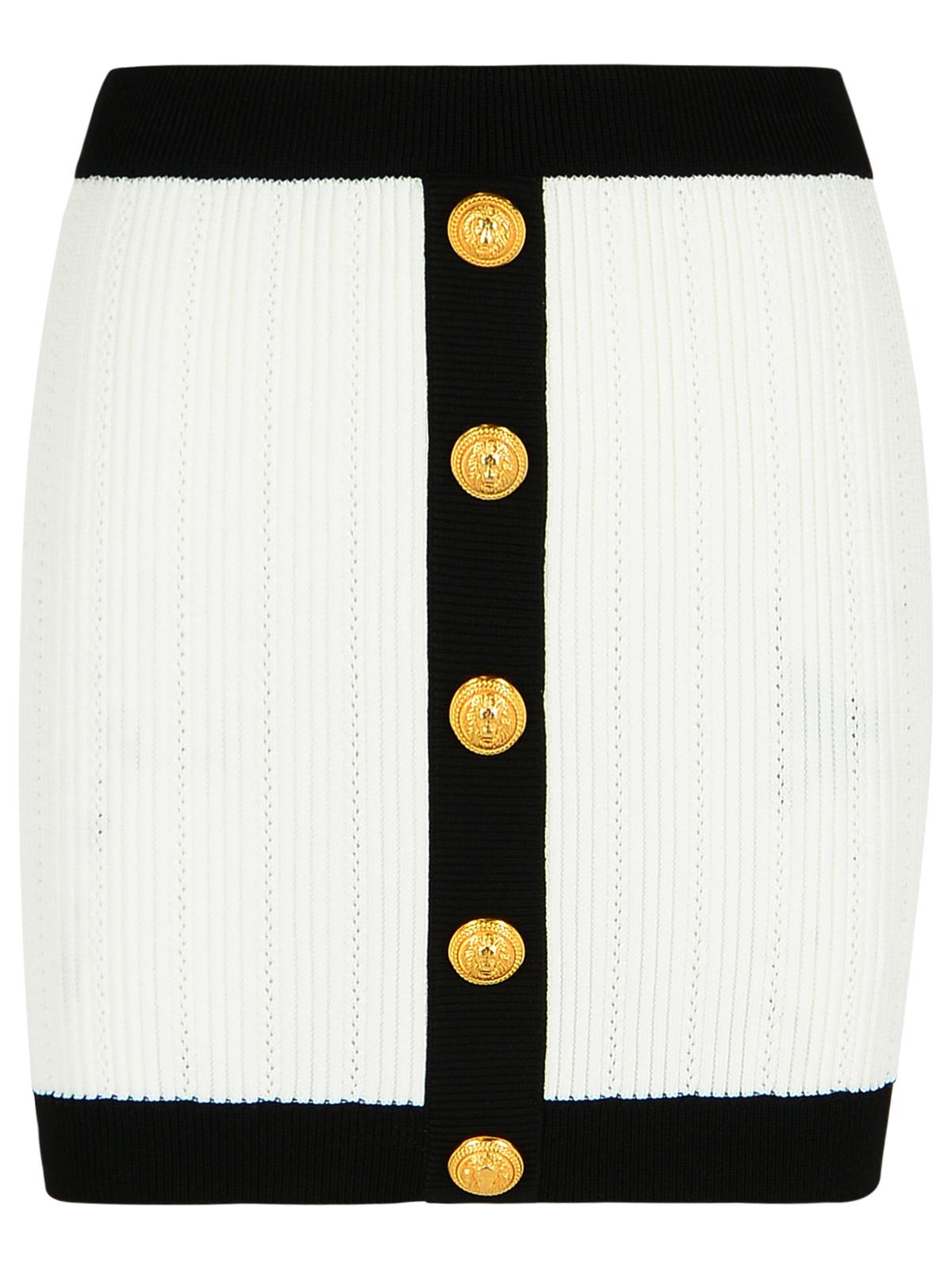 Balmain 白いビスコースブレンドのバルメインミニスカート - Image 2