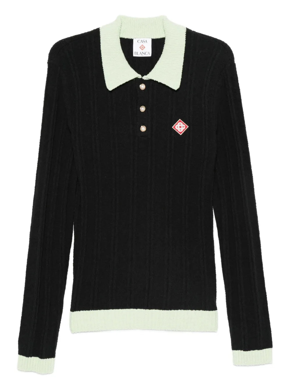 Casablanca カサブランカリブベッドニットポロ - Image 2