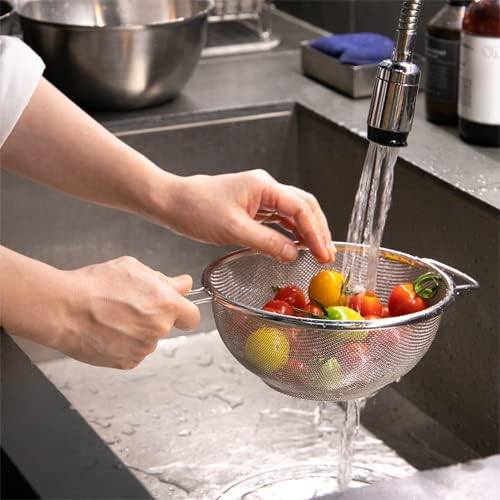 Kyoto Katsugu 4580047177058 Stainless Steel Colander, 5.9 inches (15 cm), Made in Japan, Silver