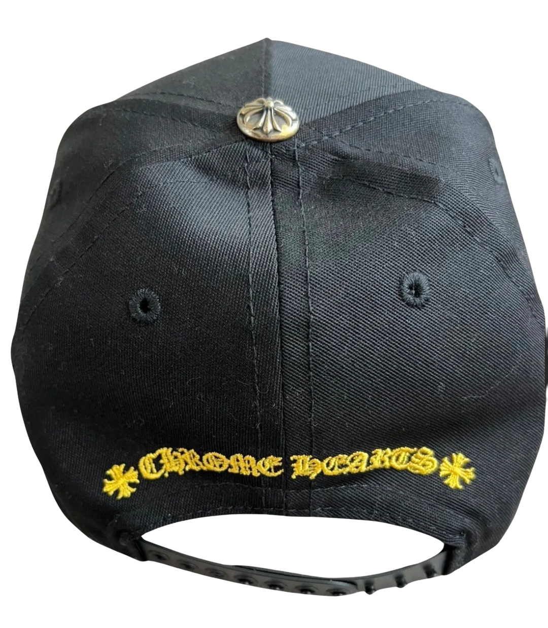 CHROME HEARTS 'BLACK/YELLOW' 6 PANEL BLACK BASEBALL HAT