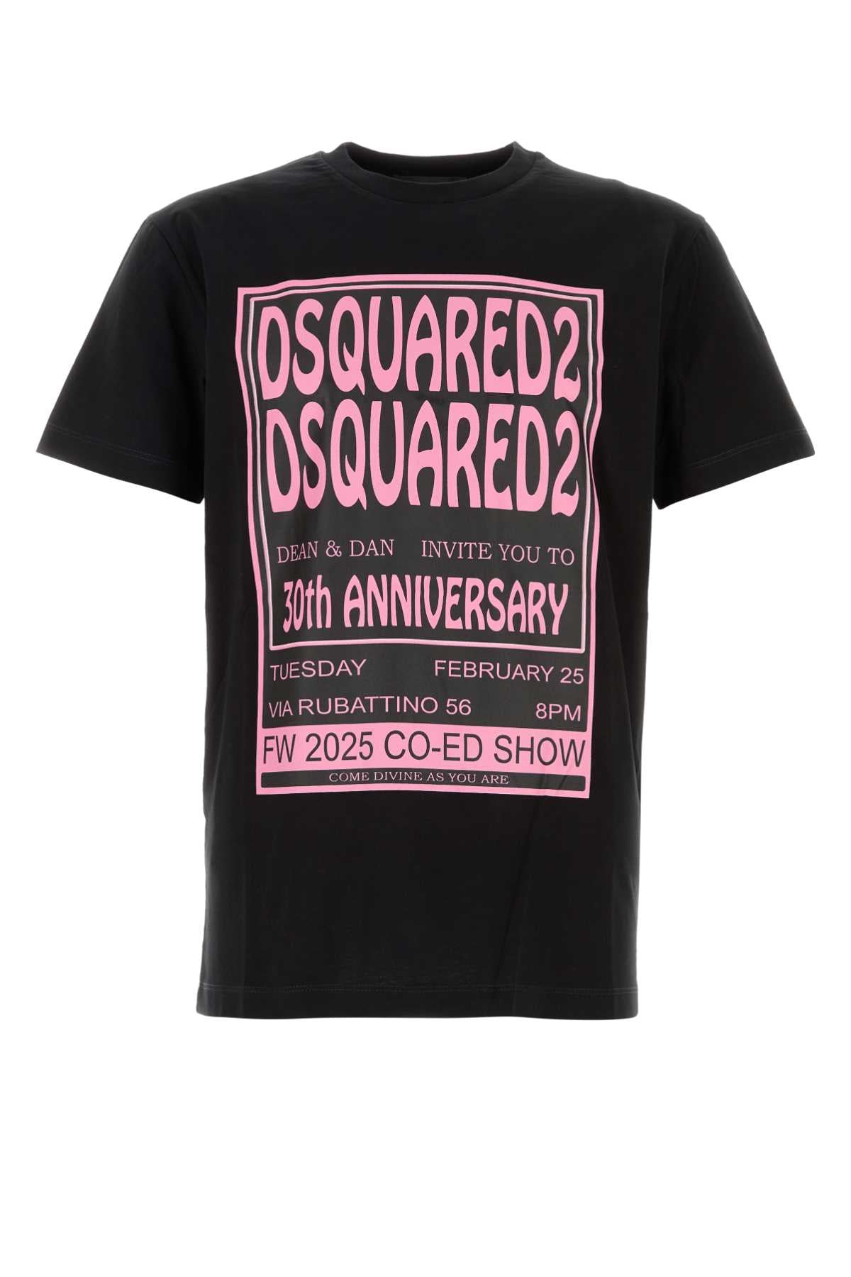 Dsquared2 ディースクエアード ブラック コットン T シャツ - Image 2