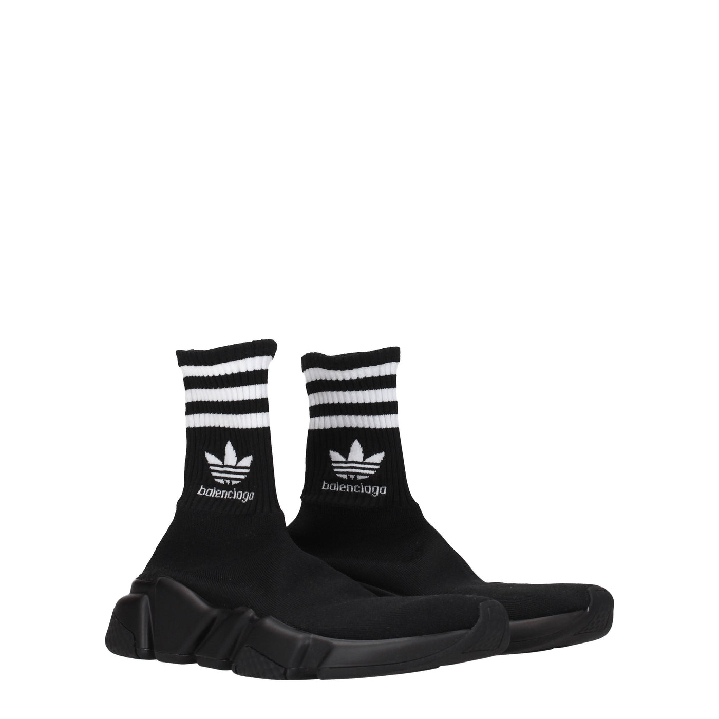 Balenciaga バレンシアガスニーカーアディダススピードウーマンファブリックブラック/ホワイト - Image 2
