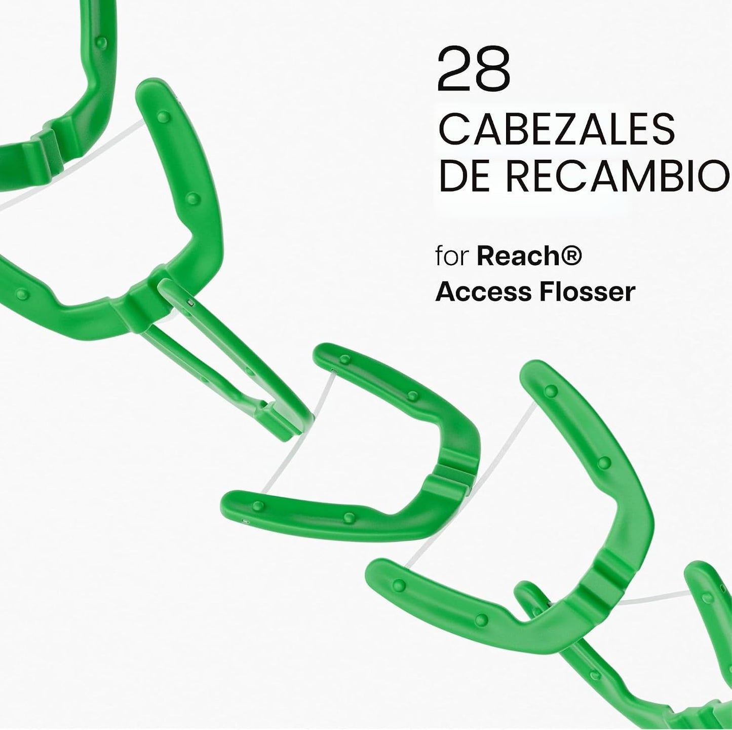 Cabezales de recambio para hilo dental Reach Ultraclean Access, menta, removedor de placa para dientes, resistente a los desgarros, para áreas de difícil acceso, cuidado bucal, sin PFAS, para adultos