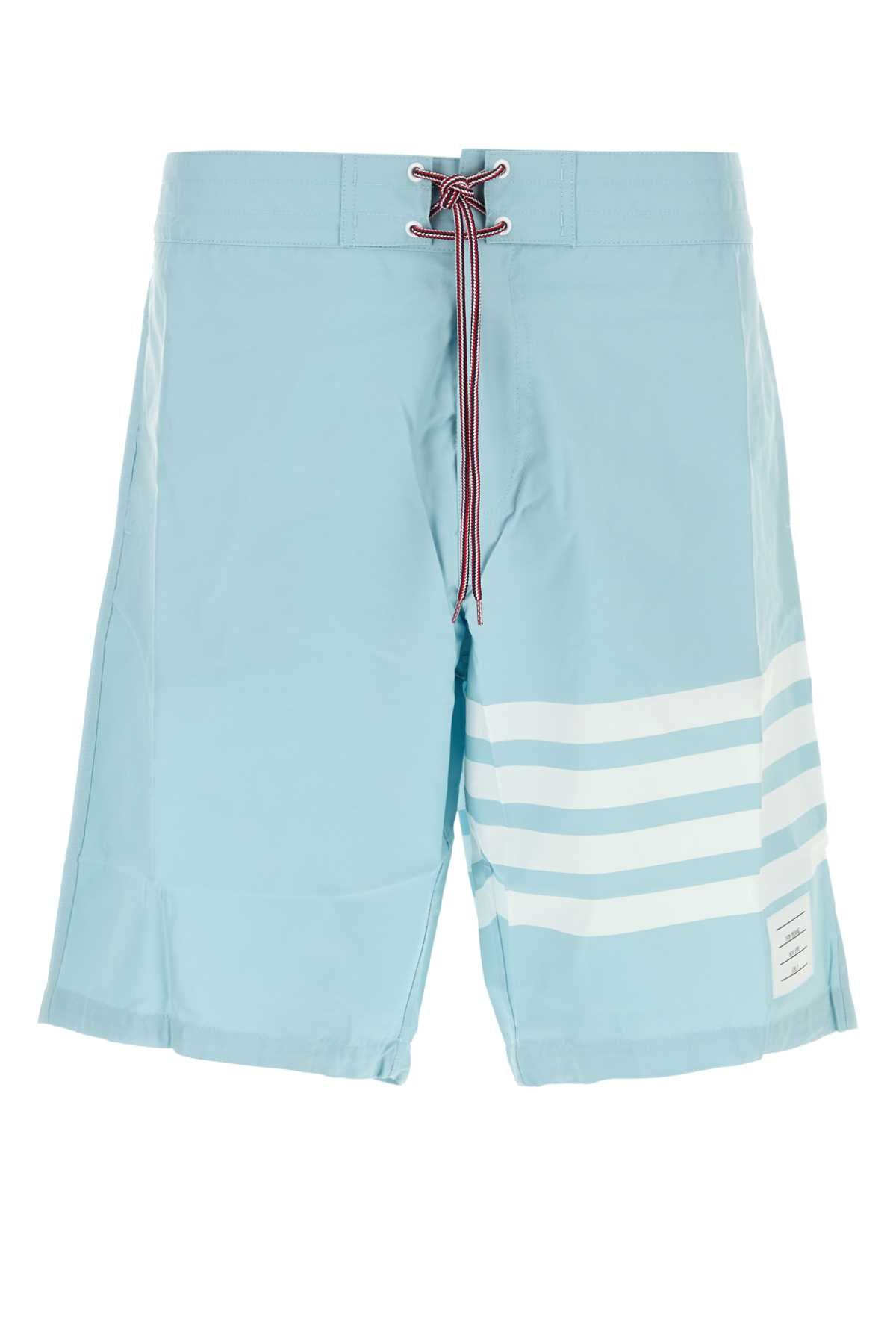 Thom Thom Browne Light Blue Nylon Blend Swimming Shorts - Image 2