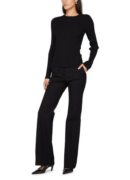 COURREGES ショルダースナップ リブニット セーター - Image 2