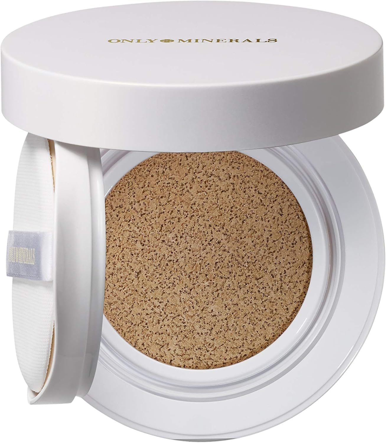 ONLY MINERALS Mineral Cushion, BB Puff + 2 Piece Set, Light Ochre, Shiny, Moisturizing Pores