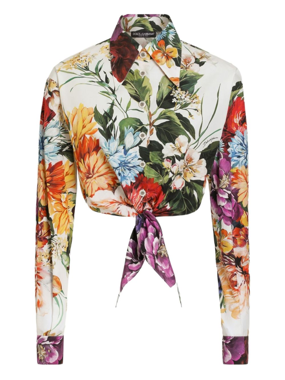 Dolce  Gabbana ドルチェ＆ガッバーナフラワープリントコットンシャツ - Image 2