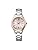 Seiko Selection S-Series Wristwatch, Women's Solar Radio, Round Face, Case: Silver & Pink Gold, Dial: Pink, Case Shape: Round