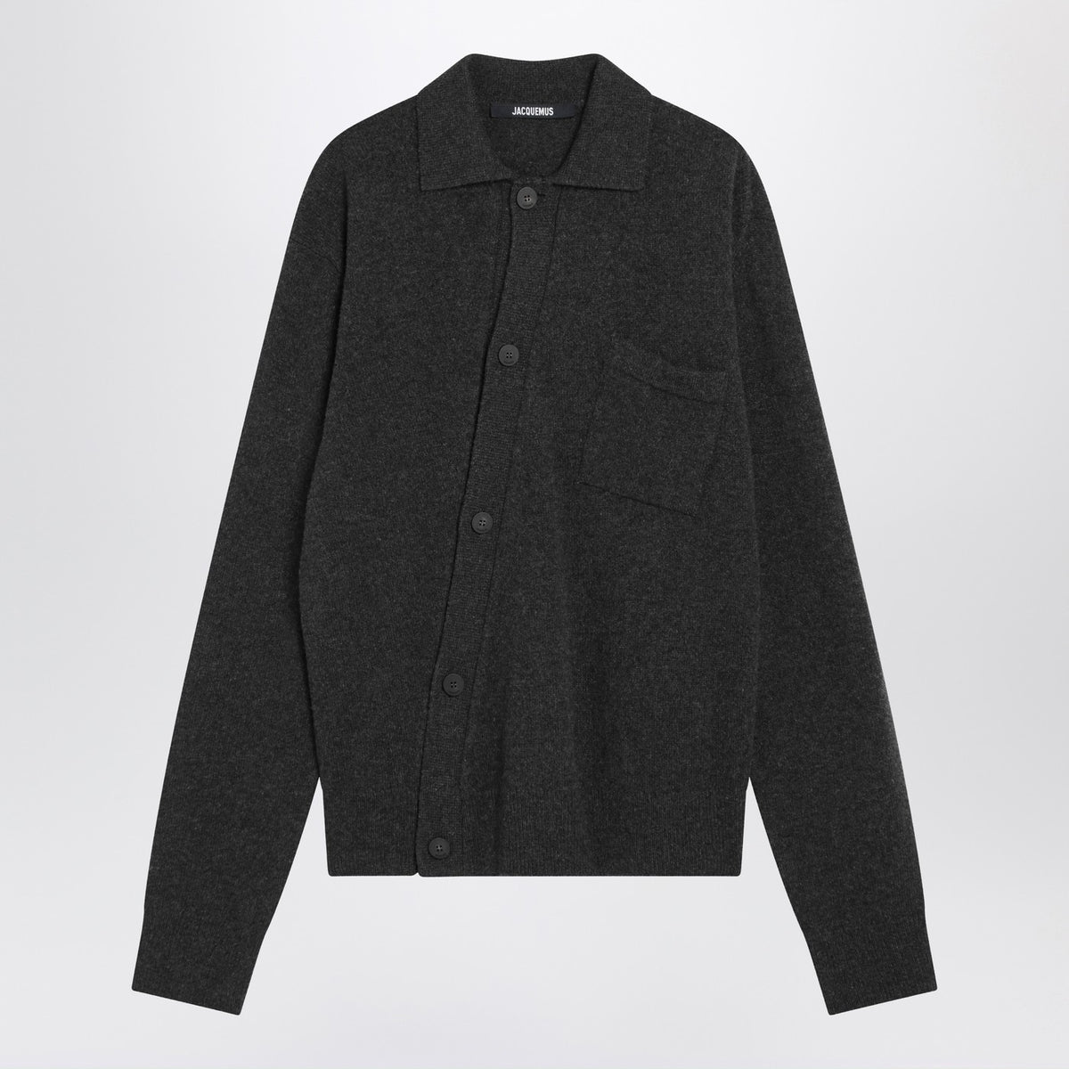 Jacquemus ジャックエマスダークグレーウールとカシミアカーディガン - Image 2