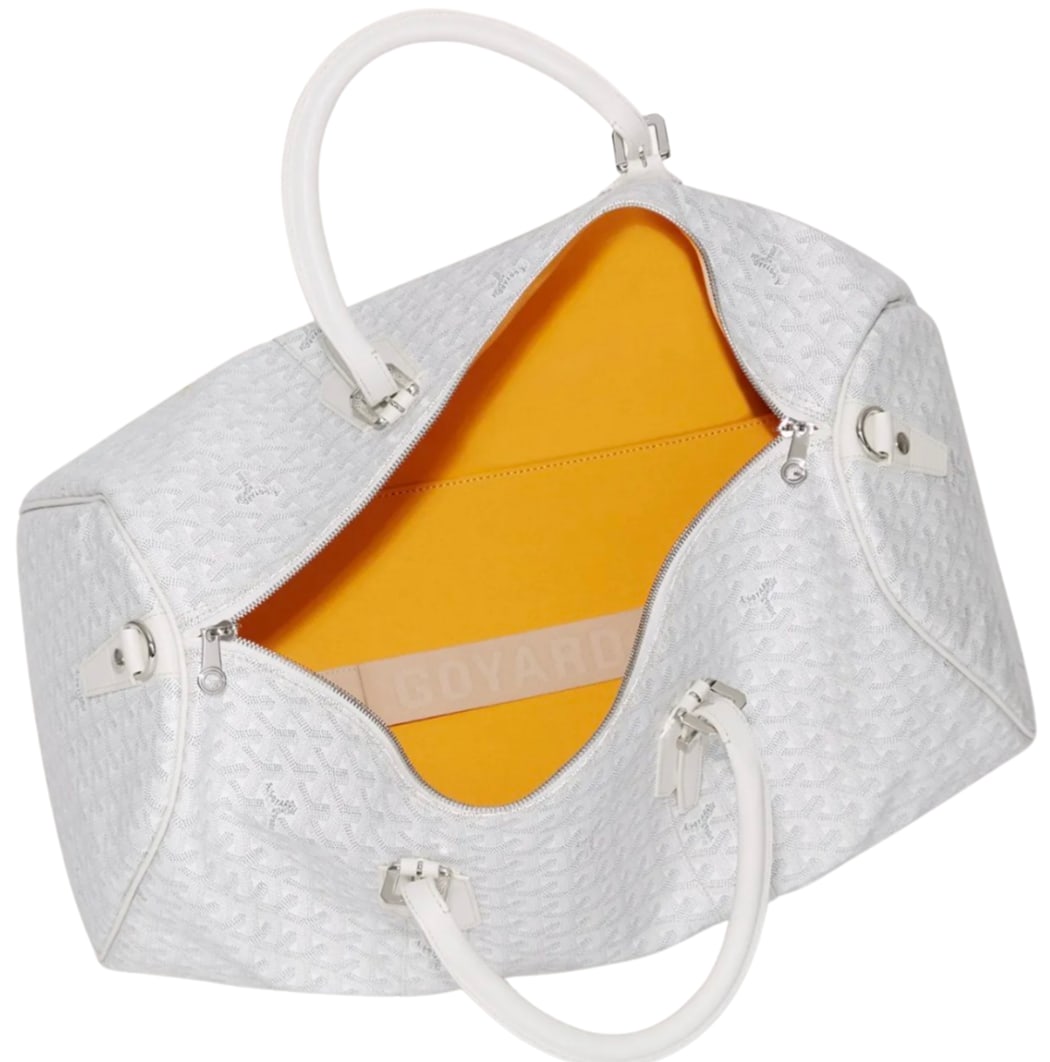 GOYARD 'BOSTON 50' WHITE DUFFLE BAG