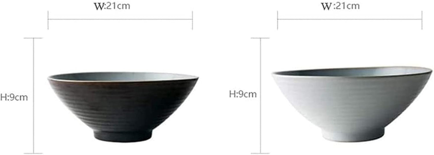 7" Ceramic Ramen Soup Bowl, Multi-Purpose Bowl for Instant Ramen, Soup, Noodle, Four, Udon, Buckwheat , White, 7''