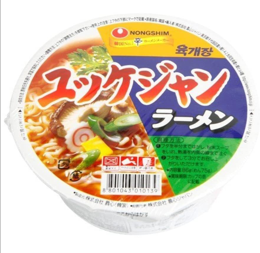 [Sold by Box] [Nongshin] Yukkejang Sabal Noodles (Cup Noodles) 3.3 oz (86 g) x 24 Pieces ■ Korean Food ■ Korean Ingredients ■ Korean Ramen ■ Instant Ramen ■ Cup Ramen ■ Delicious Ramen ■