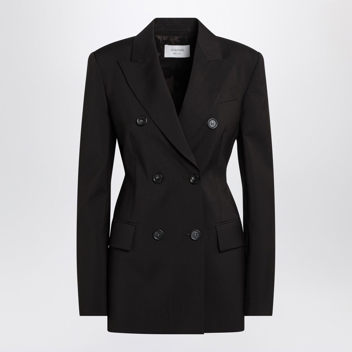 Sportmax SportMaxダブルブレストブラウンウールジャケット - Image 2