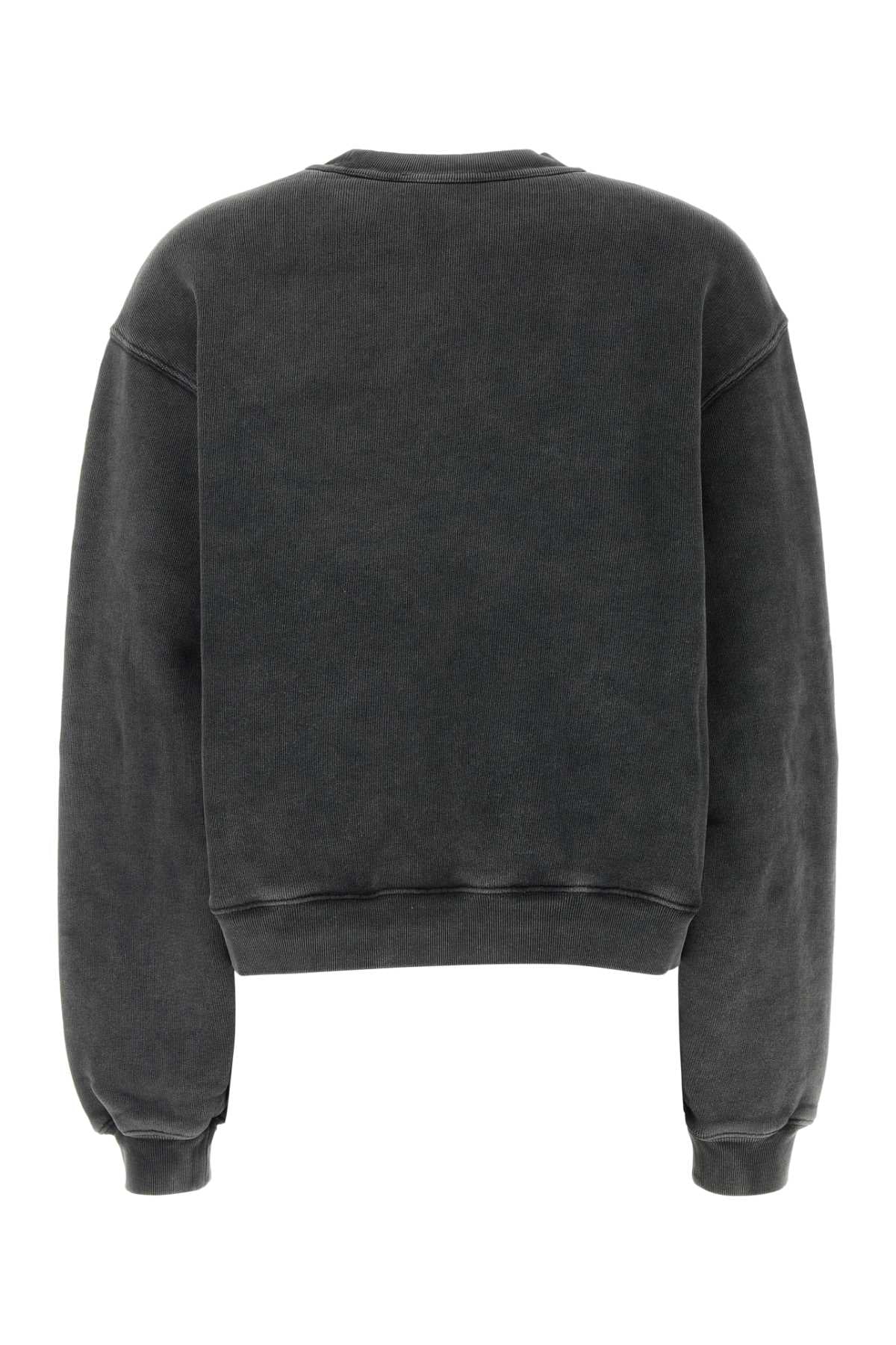T By Alexander Wang Tによるアレクサンダー・ワン・ダーク・グレーの綿のスウェットシャツ - Image 2