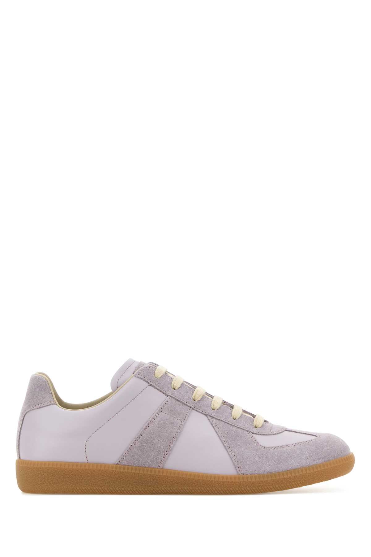 Maison Margiela メゾン・マルギーラ・ライラック・レザーとスエード・レプリカスニーカー - Image 2