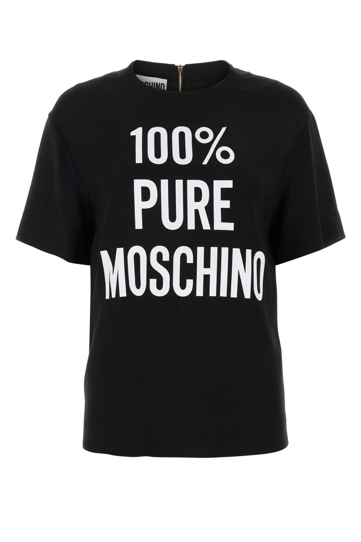 Moschino モスキーノブラッククレープTシャツ - Image 2