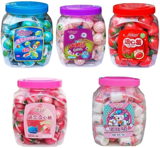 Gummies, 50 Pieces, Earth Gummies, Eyeball Gummies, Strawberry Gummies, Fruit Juice Gummies, 0.6 oz (18 g) x 50 Pieces, Confectionery Set, Hot Topic on Youtube Ins, Chewing Sound, Gummies - Individual