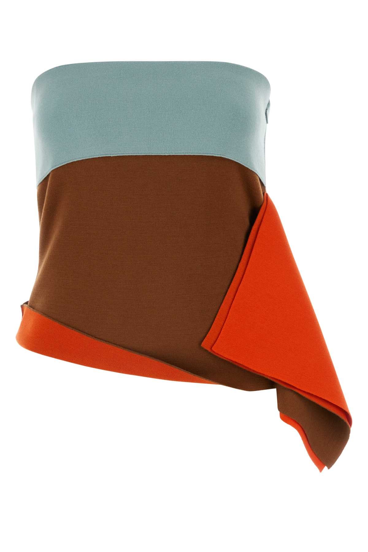 Fendi フェンディマルチカラーストレッチウールブレンドトップ - Image 2