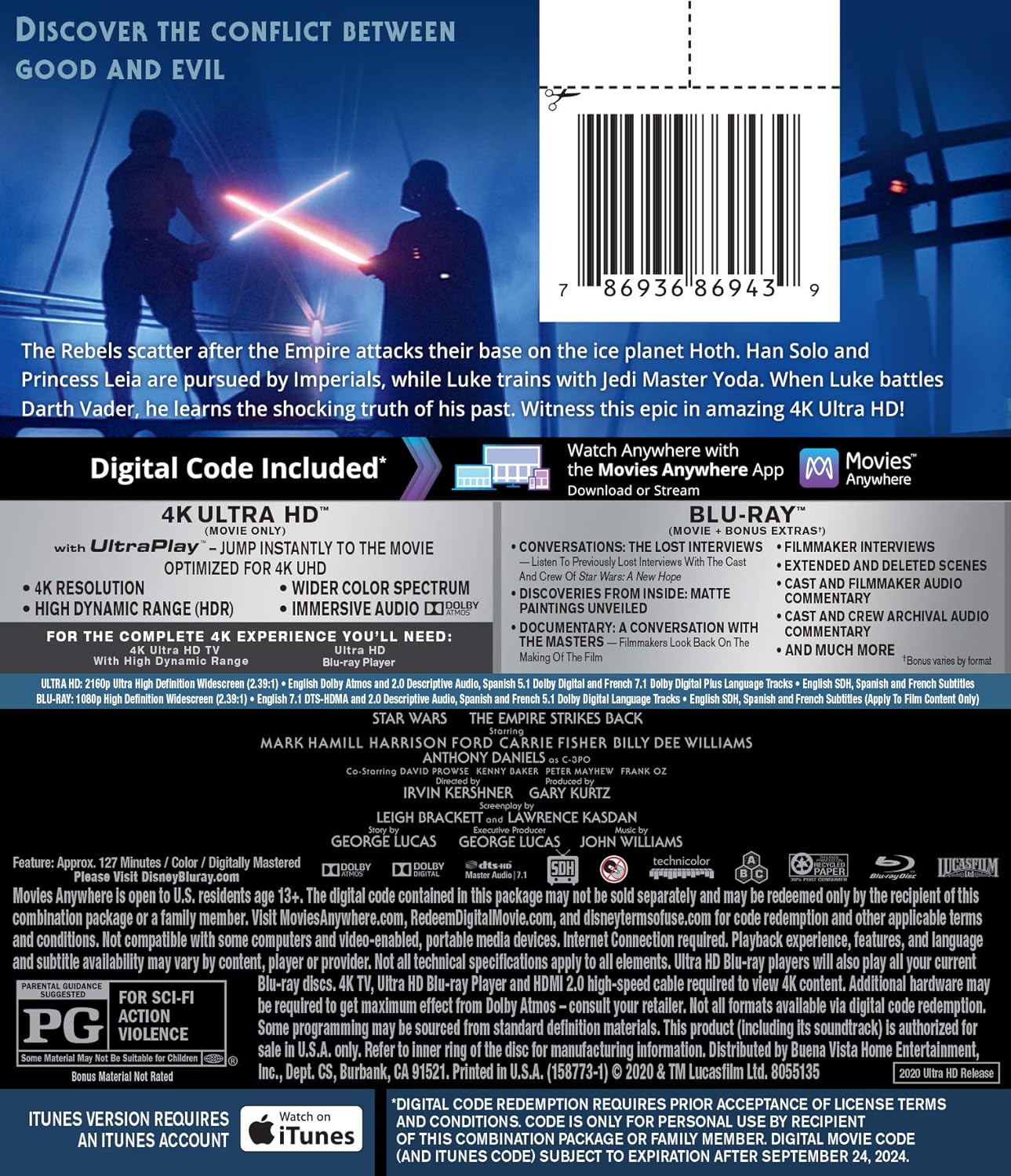 Star Wars: The Empire Strikes Back [4K UHD]