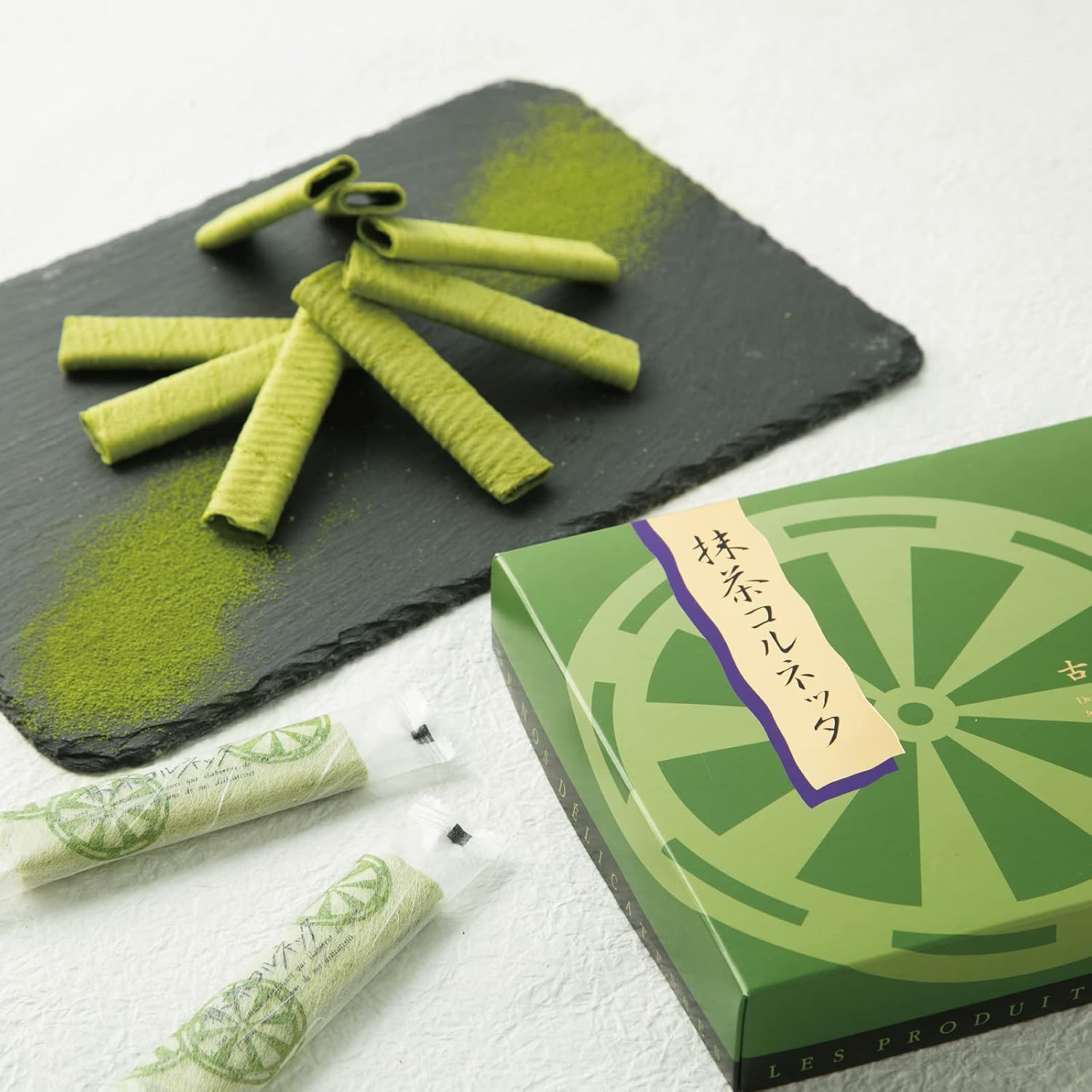 France Shop Confectionery Matcha Cornetta, Pack of 16