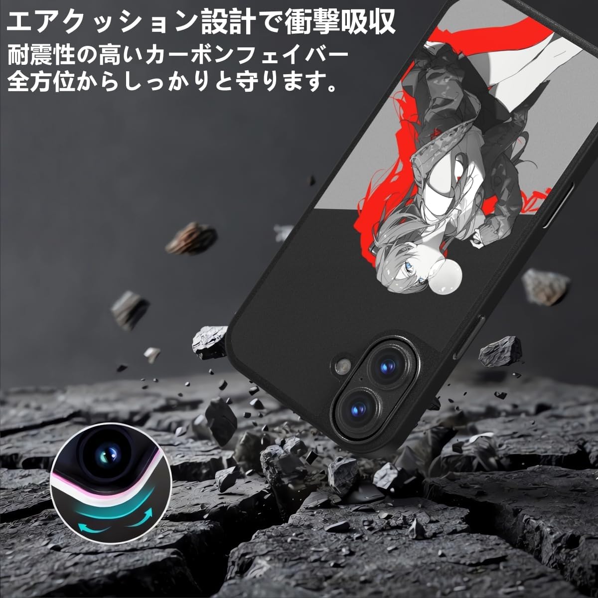 THE DREAMY LIFT iPhone Case Anime Manga EVA Asuka Cute Cool Beautiful Moe Popular Goods Smartphone Case (iPhone 16)