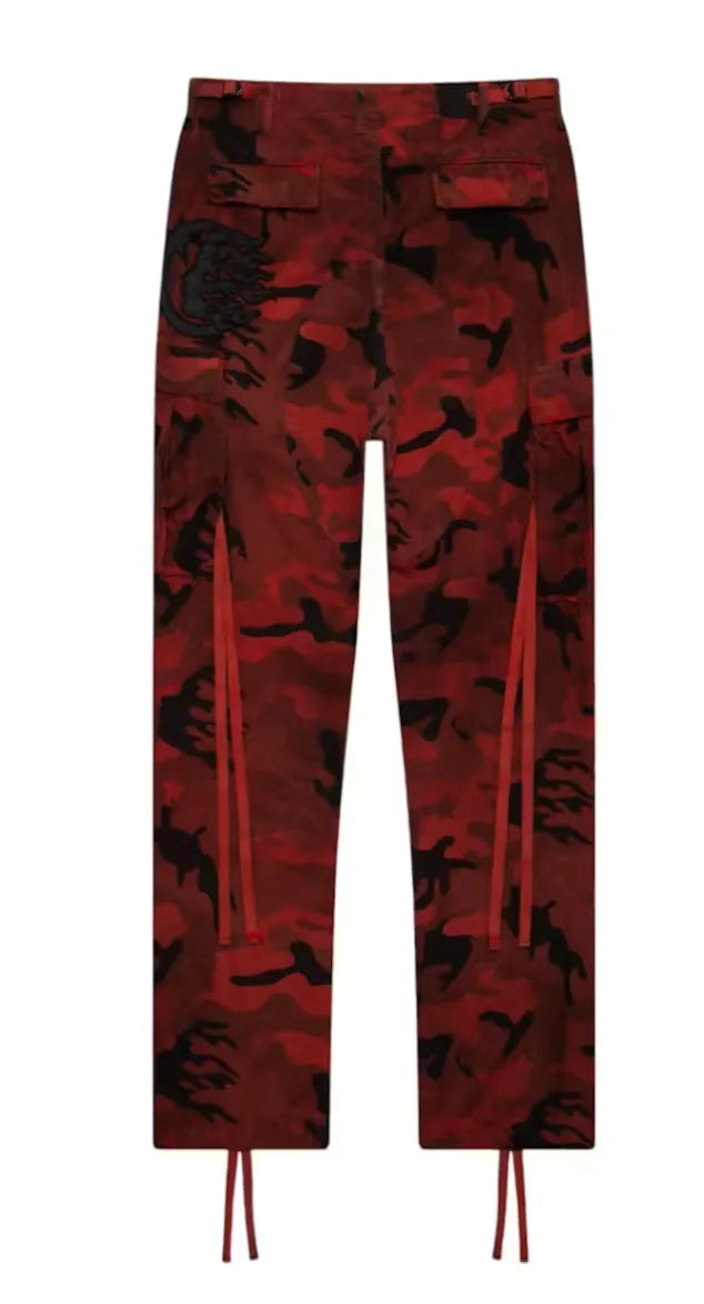 HELLSTAR 'RED' CAMO CARGO PANTS