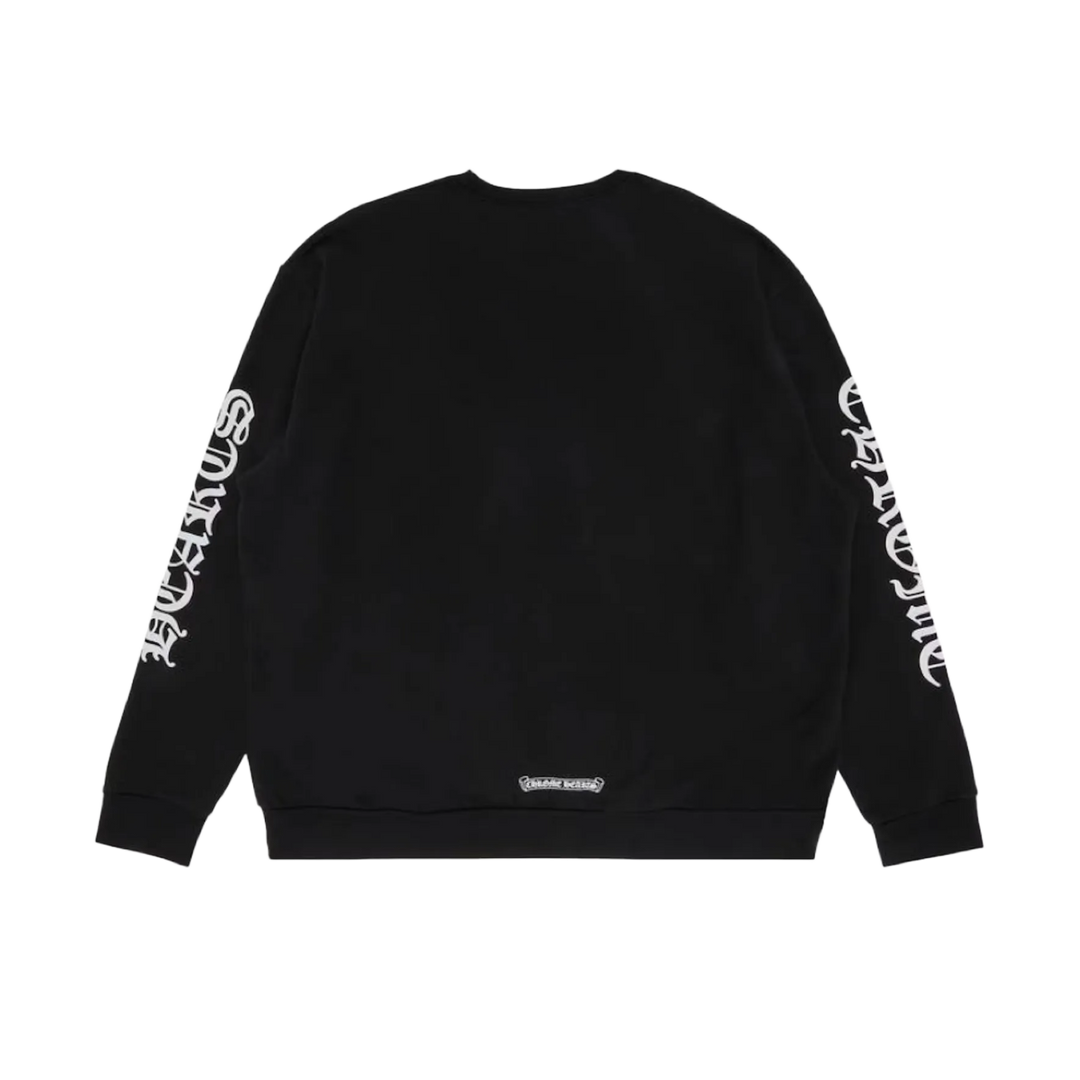 CHROME HEARTS 'NECK LOGO' BLACK CREWNECK