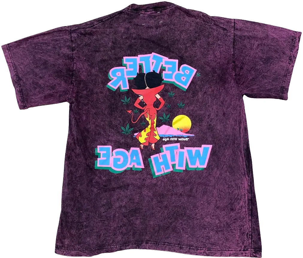 *BETTER WITH AGE 'BETTER BOOP' VINTAGE VIOLET TEE