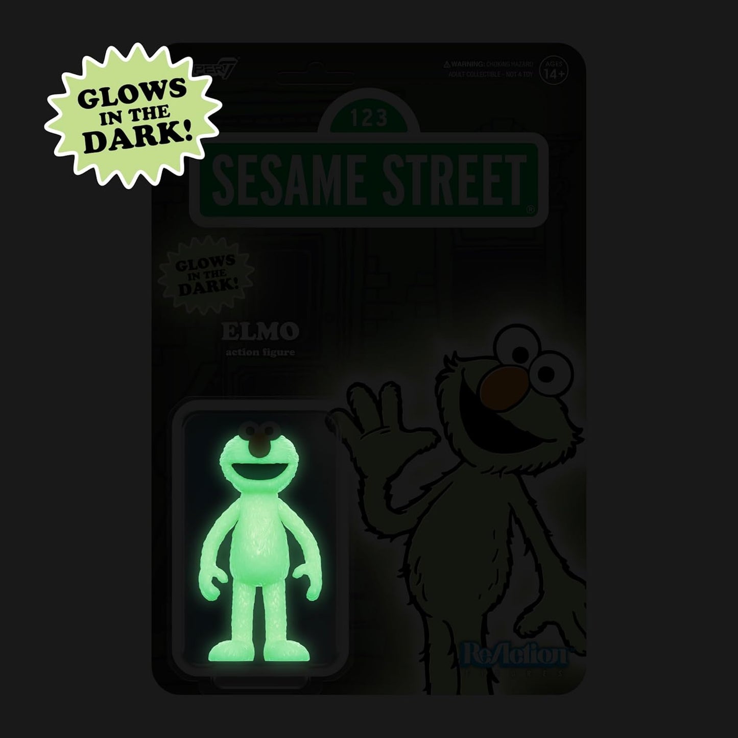 リ・アクション セサミストリート エルモ(蓄光) 3.75インチ・アクションフィギュア