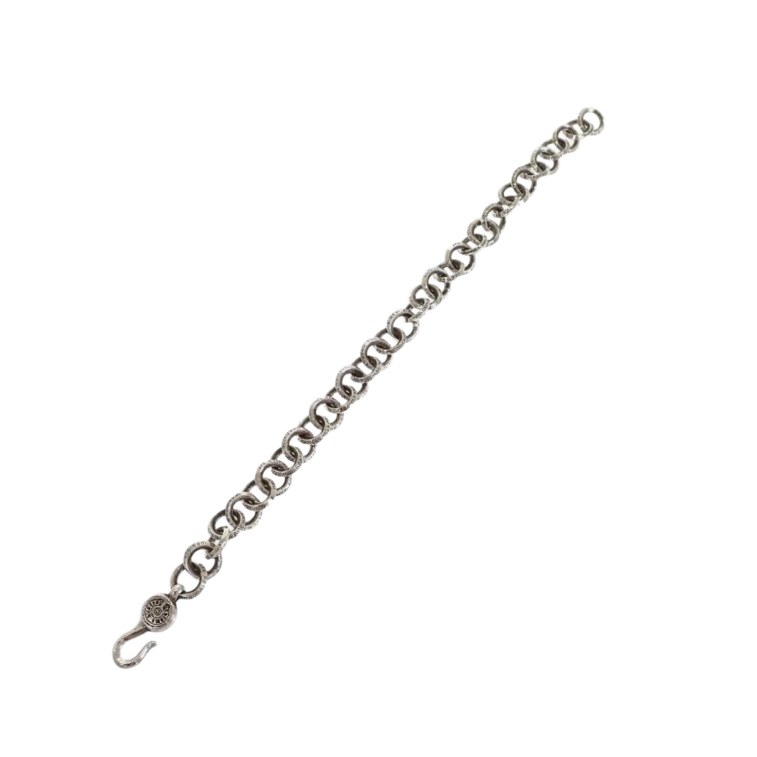 CHROME HEARTS 'B RING' 9 IN SILVER BRACELET