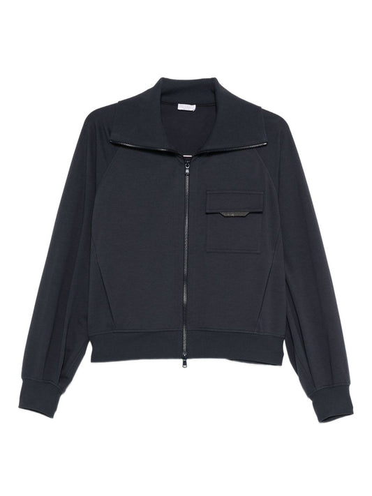 Brunello Cucinelli Cotton Zipped Sweatshirt - Image 2
