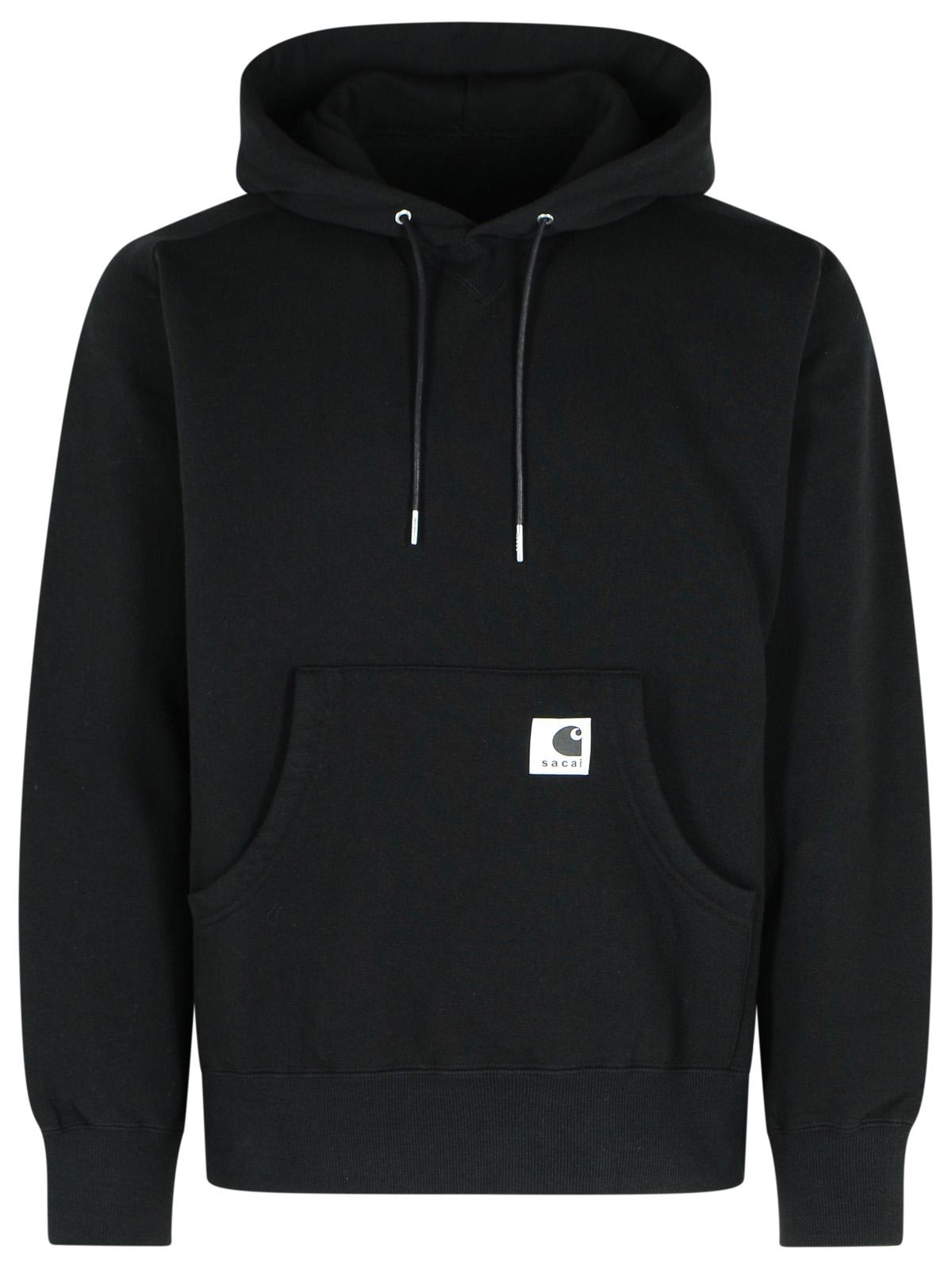Sacai Sacai 'Charhartt Work In Progress'ブラックコットンスウェットシャツ - Image 2