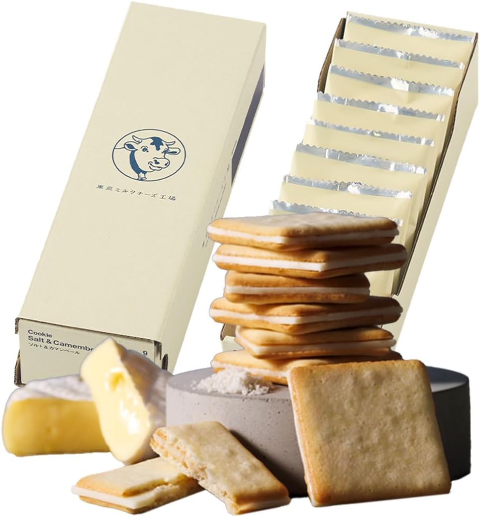 Tokyo Milk Cheese Factory Cookies, Popular Snacks, Sweets, Gift, Tokyo Souvenir, Hand-carried Gift, Individually Wrapped, Present, Return Gift, Internal Celebration, Baked Goods (Salt & Camembert
