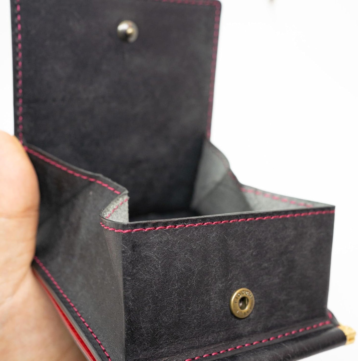 Hizu Factory Money Clip with Coin Purse (New Black x Papabelo / Reverse Stitching Color), New Black x Patello / Stitched Color Inverted