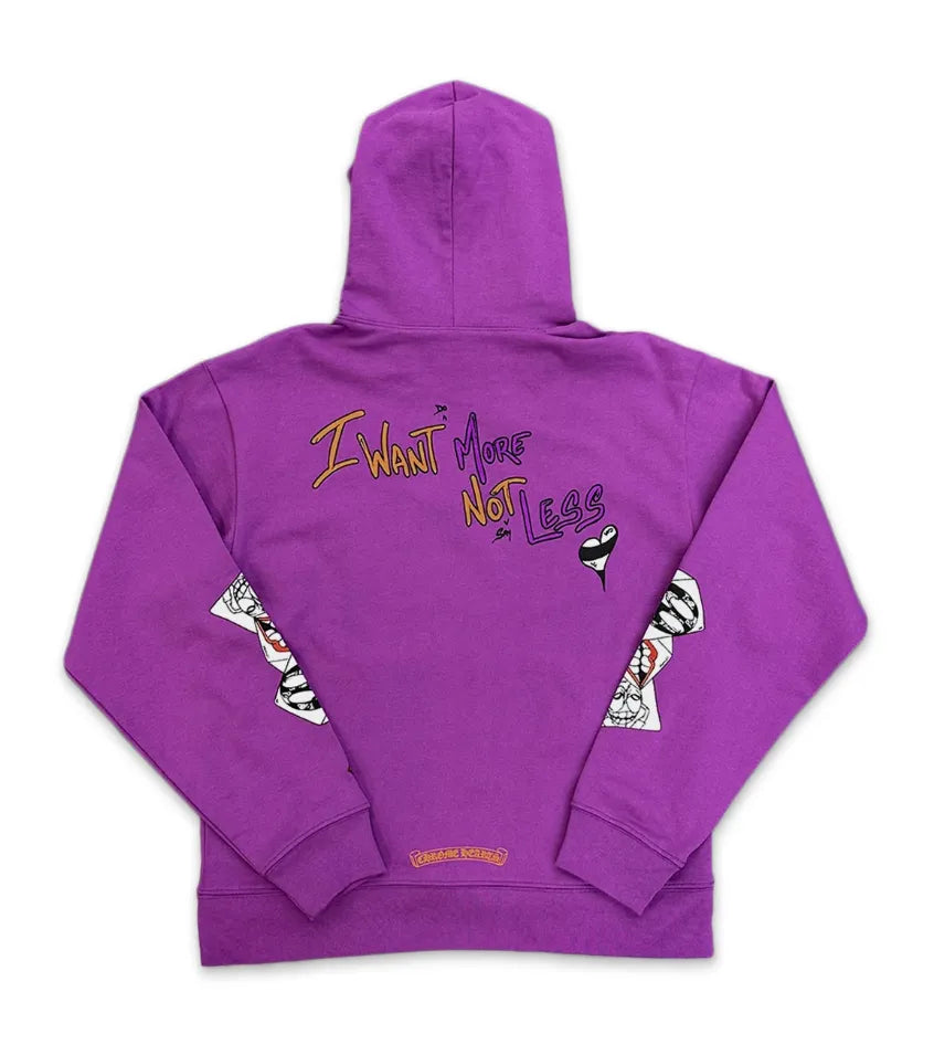 CHROME HEARTS MATTY BOY 'MORE NOT LESS' PURPLE HOODIE