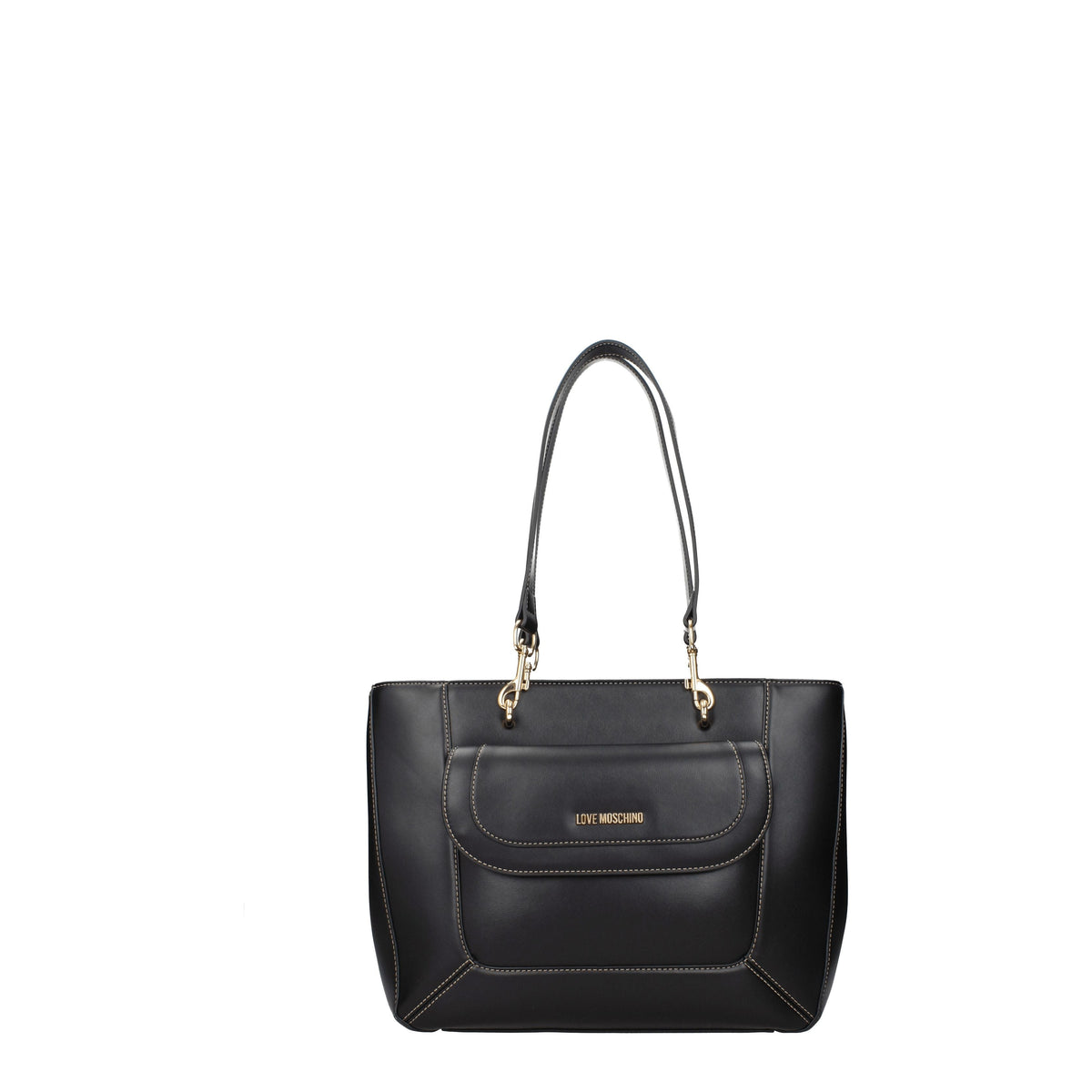 Moschino モスキーノのショルダーバッグが大好きです環境に優しい女性ポリウレタンブラック - Image 2